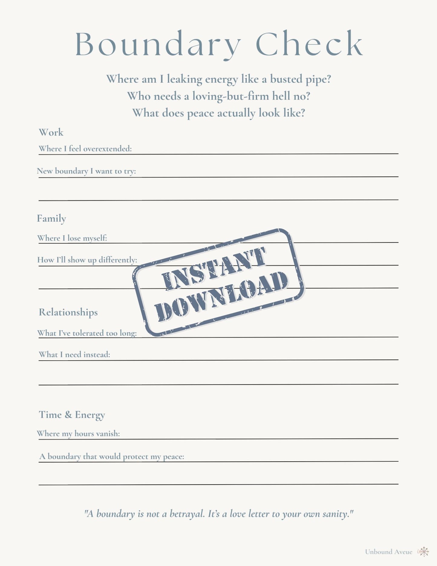 Your Next Chapter Reset Journal | Emotional Healing Workbook | Let Go & Start Fresh | Self-Discovery & Inner Work | Digital Download