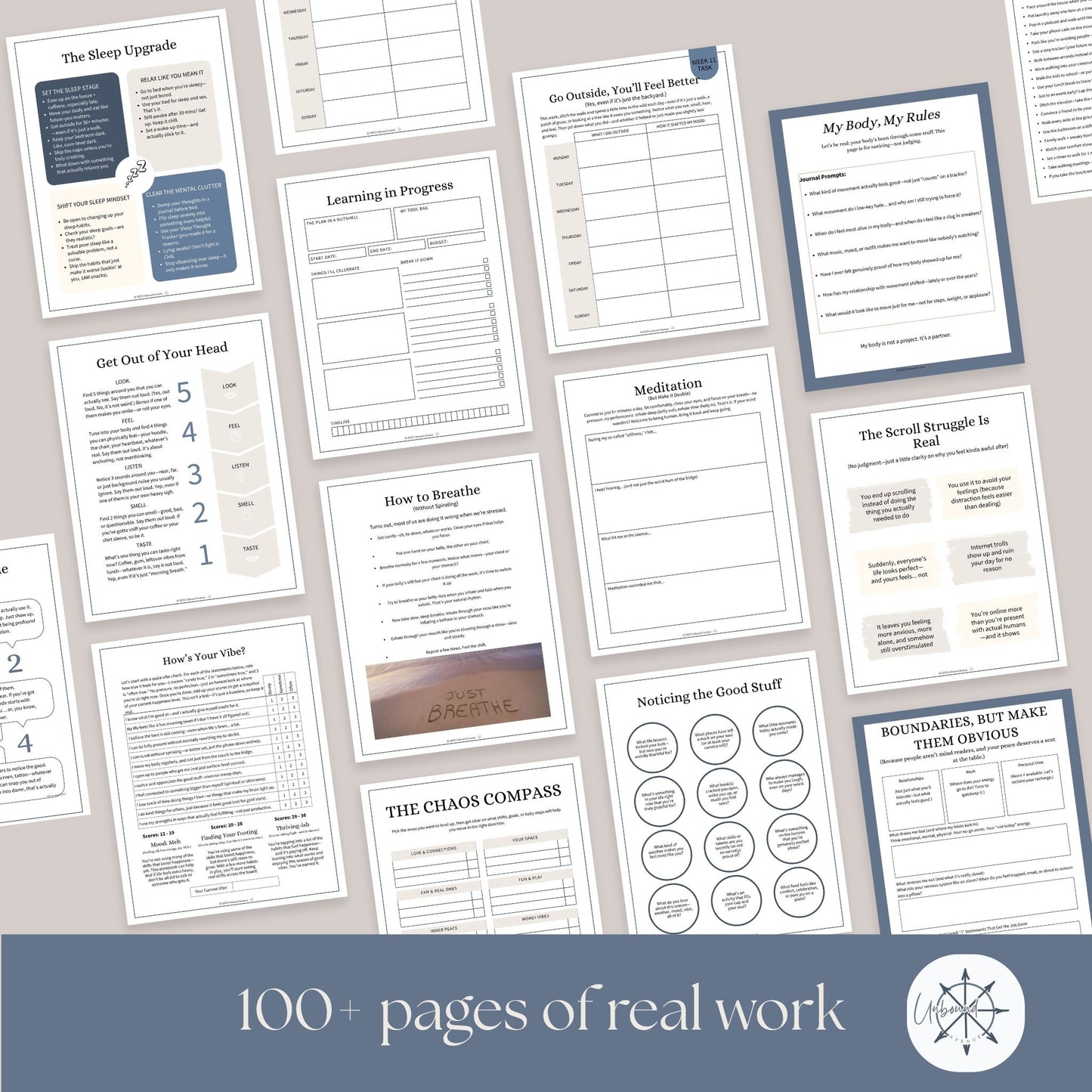 The Unbound Reset: 12-Week Life Transformation Program for Women | Digital Wellness Workbook | Self-Development Course
