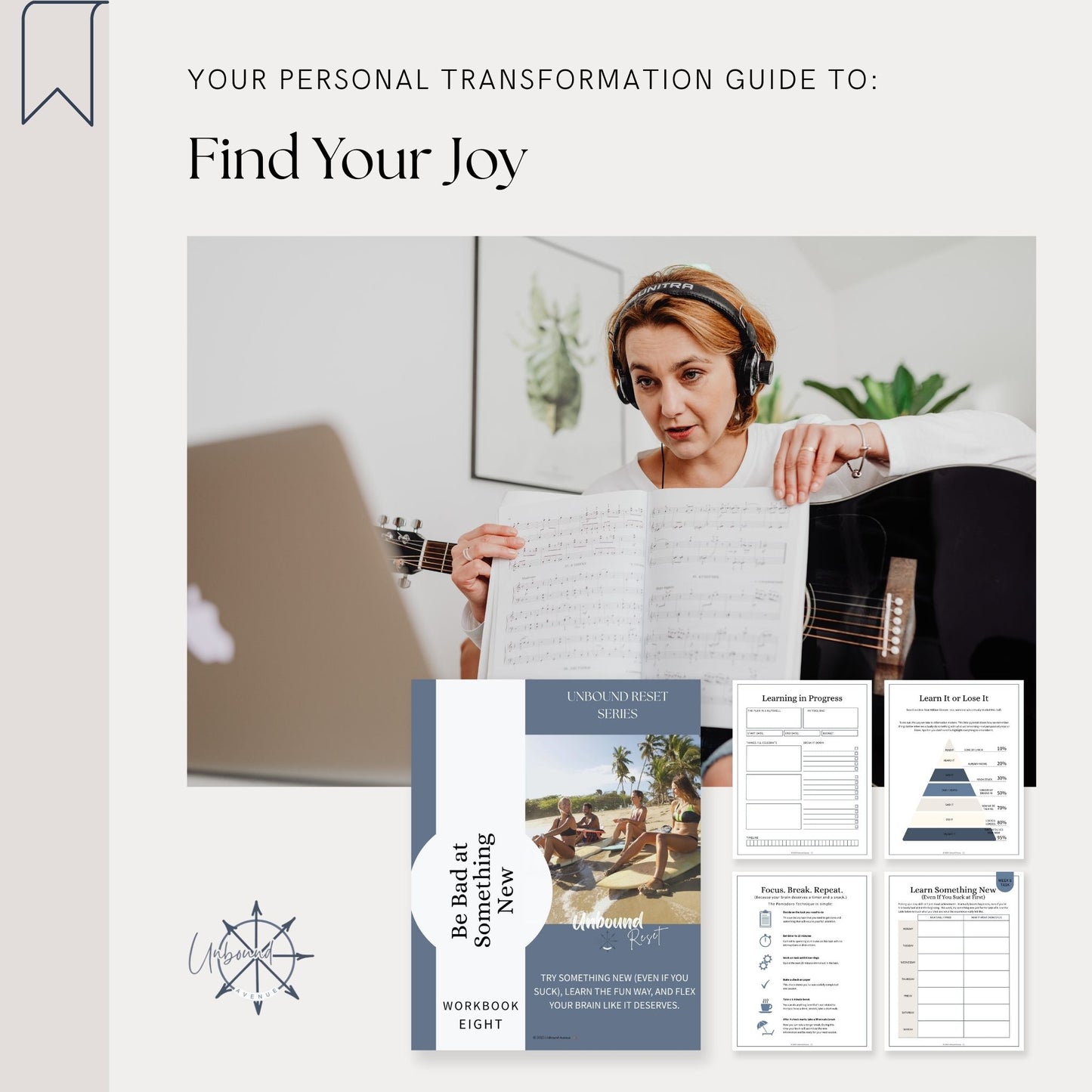 The Unbound Reset: 12-Week Life Transformation Program for Women | Digital Wellness Workbook | Self-Development Course